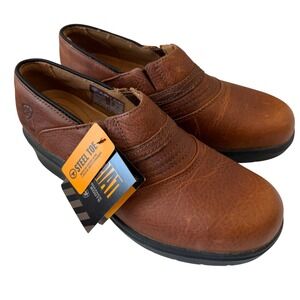 Ariat Women Safety Clog Steel Toe Brown Leather Work Shoes 10002367 Size 10 B